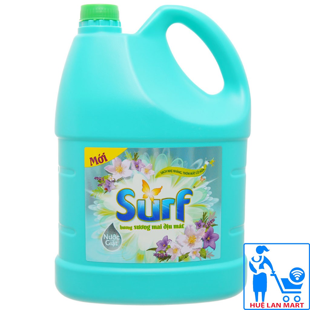 Nước Giặt Surf Hương Sương Mai Dịu Mát Túi 3,8kg (Sạch nhẹ nhàng, thơm mát cỏ hoa)