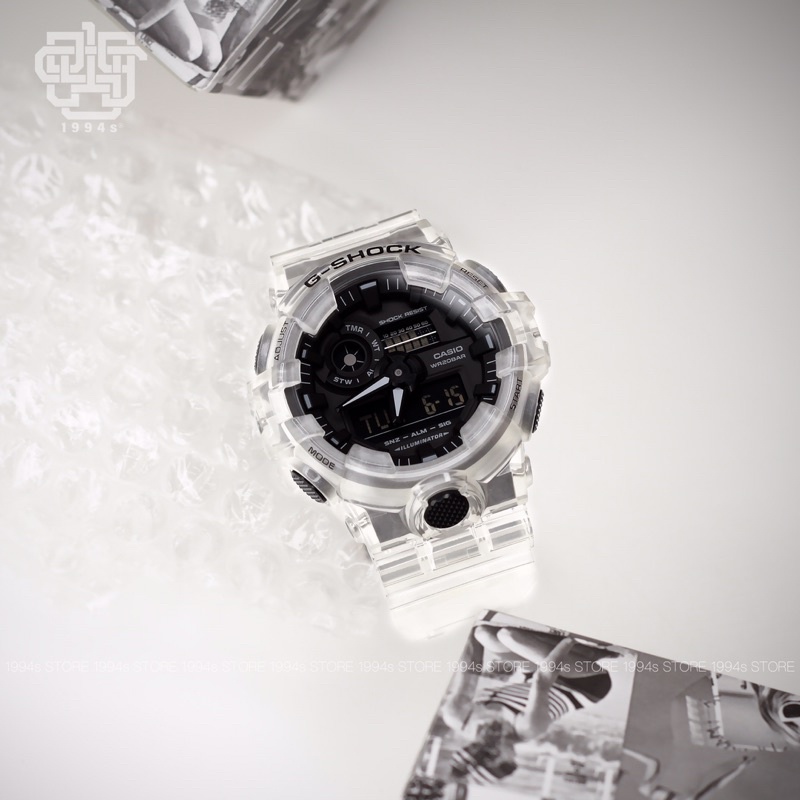Đồng hồ nam Casio G-SHOCK GA-700SKE-7A dây trong suốt, chống va đập chính hãng