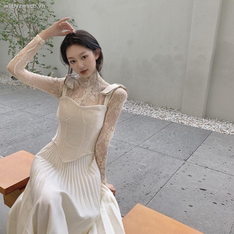 Bộ Áo Khoác Ren Dài Tay + Áo Khoác Không Tay + Chân Váy Thời Trang 2021 | BigBuy360 - bigbuy360.vn