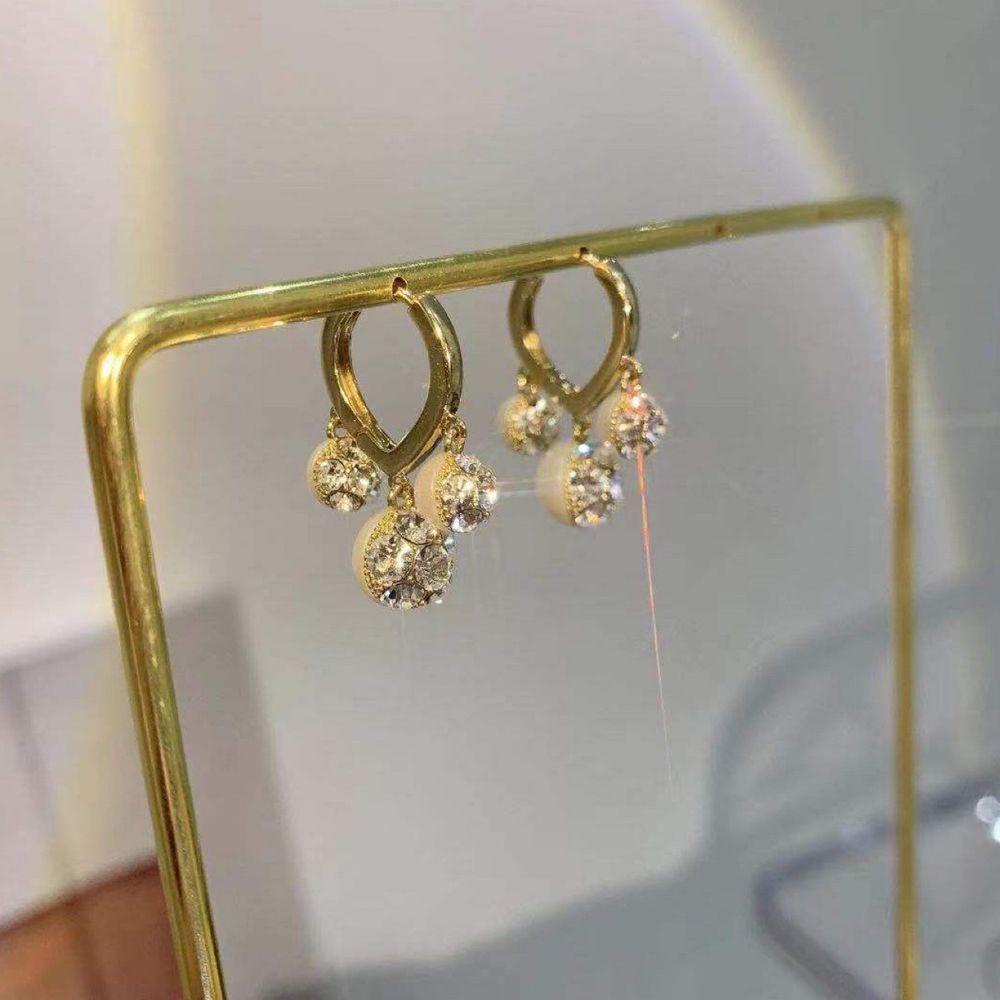 Bông Tai Tròn Màu Sắc Đơn Giản Phong Cách Hàn Quốc Cho Nữ