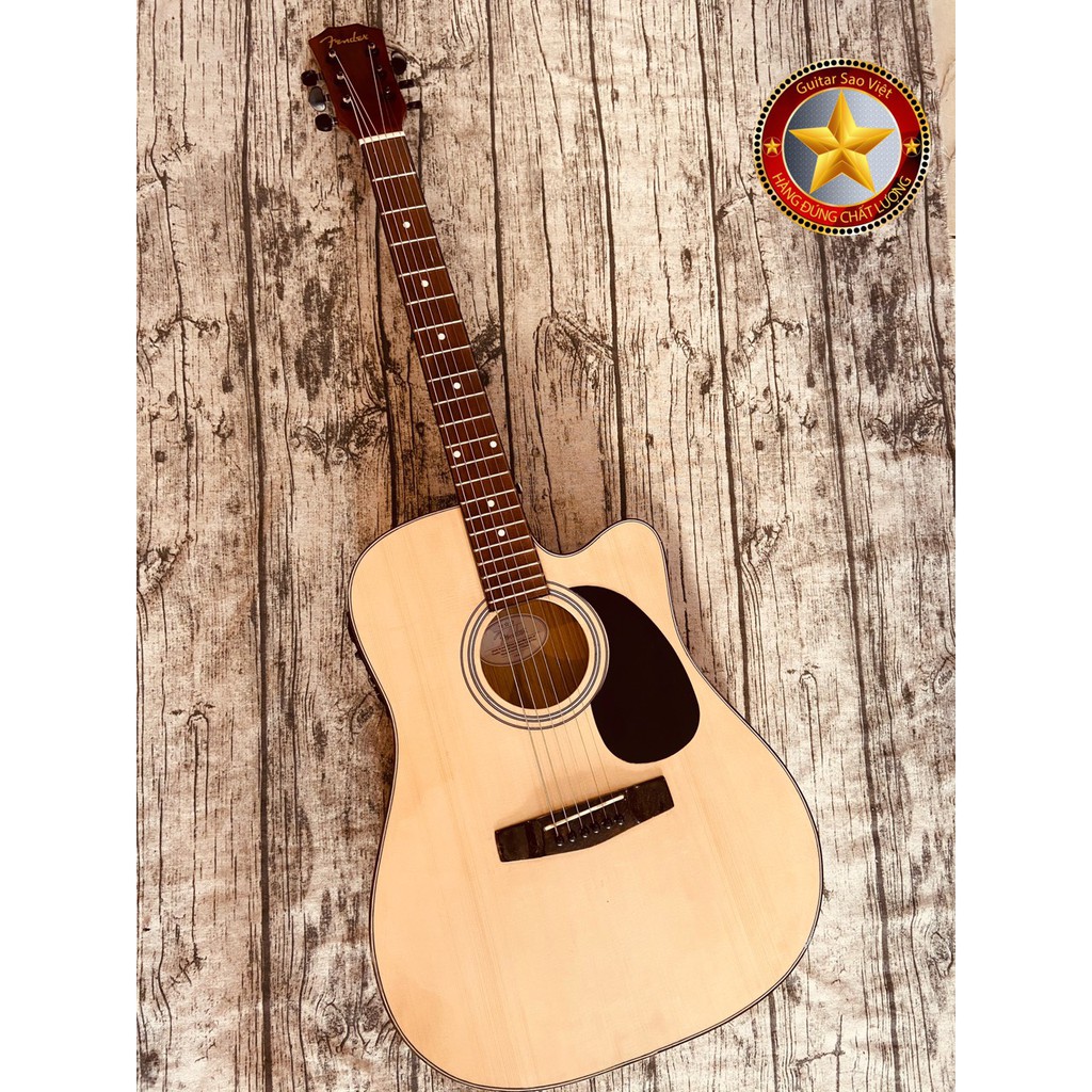 Đàn Guitar Acoustic Custom Fender CD-60 solid top cho người mới tập chơi( Guitar Sao Việt bảo hành 12 tháng)