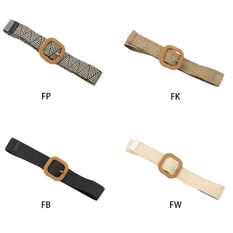 [Baywellfashion]Women Girls Fashion Casual All-match Cotton And Linen Weaving Square Buckle Dress Decorative Belt | BigBuy360 - bigbuy360.vn