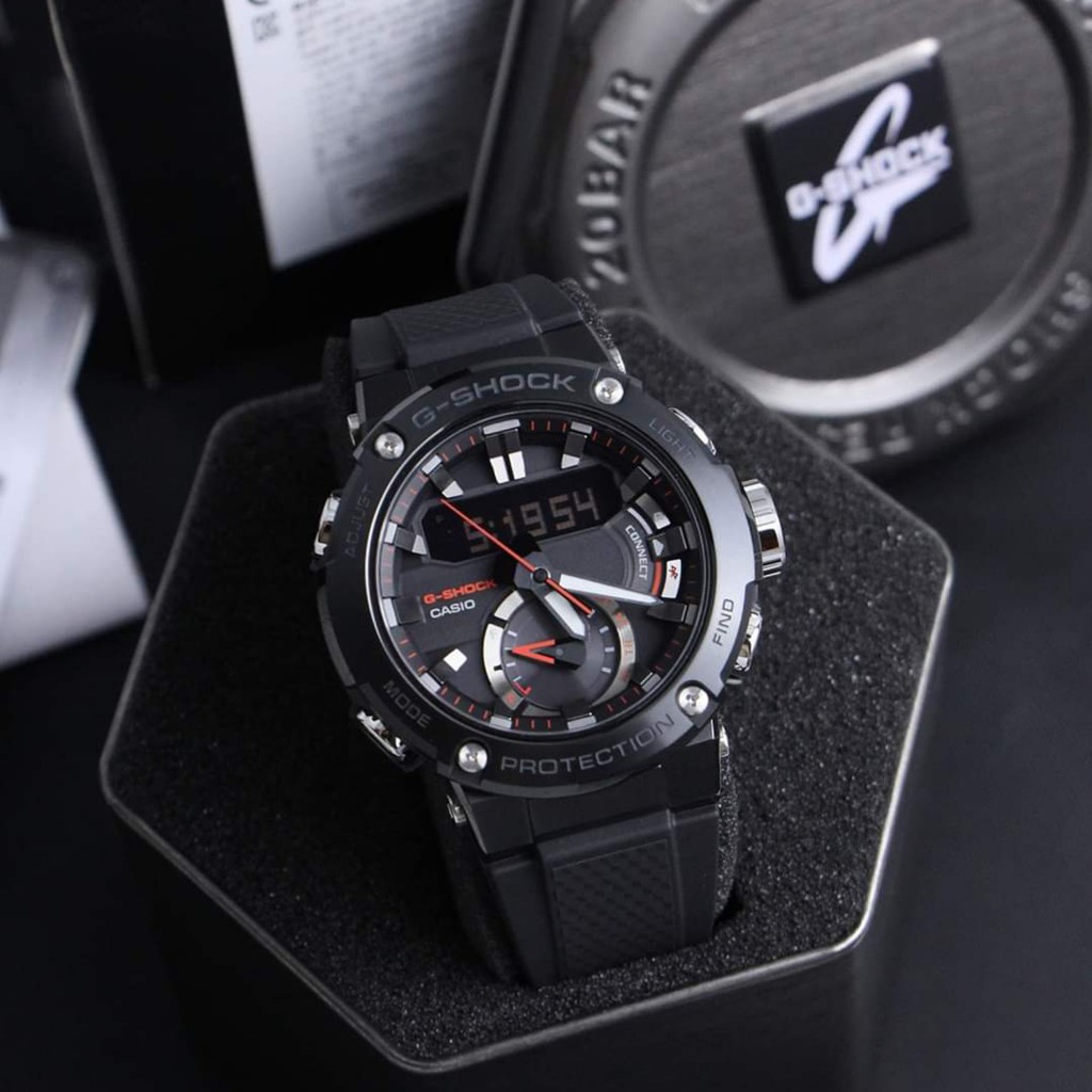 Đồng hồ nam Casio GST-B200B-1A Carbon Core G-steel All Black version MODEL MỚI NHẤT