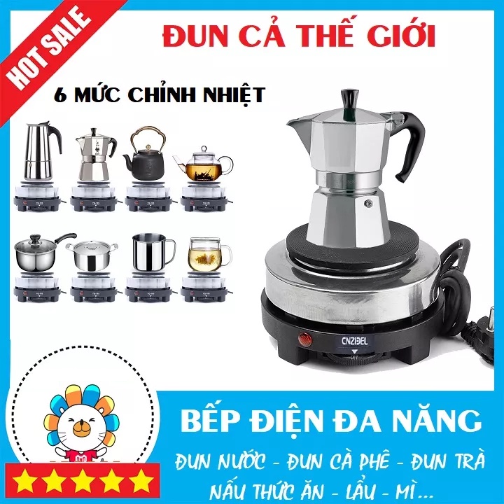 Bếp điện mini 500W 💥Freeship💥Dùng để đun sôi cà phê và hâm thứcăn, Bếp Từ Đơn Mini Đa Năng Siêu Tiện Lợi Không Kén Nồi