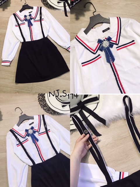 Set yếm + áo somi