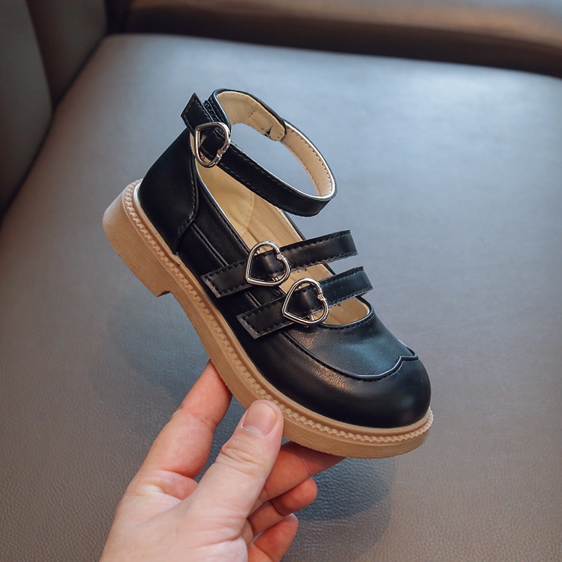 Giày Da Đế Mềm Chống Trượt Phong Cách Cổ Điển Cho Bé Gái 3-16 Tuổi