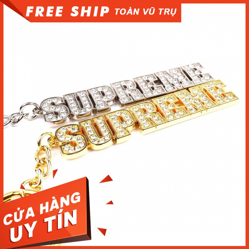 [🔥SALE]Móc khóa Supreme Block Logo Keychain