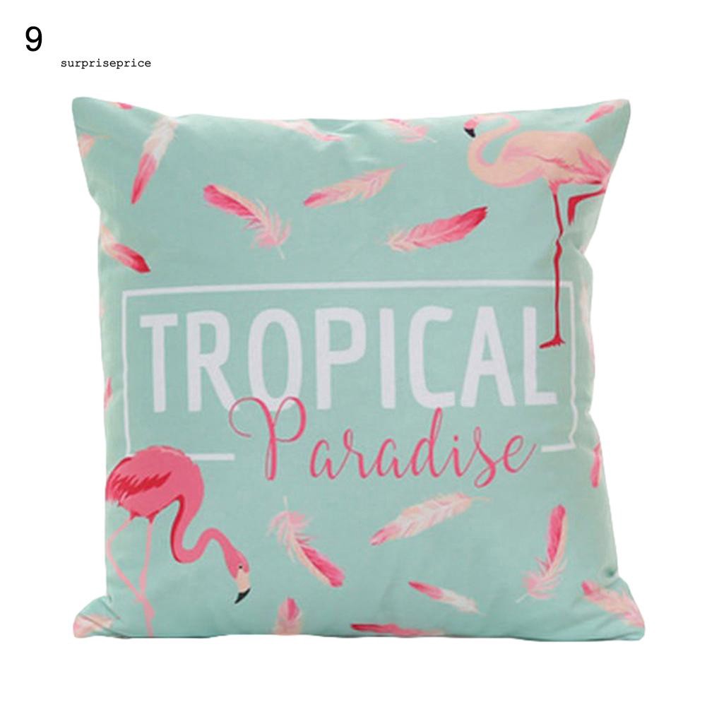 Áo gối khổ vuông 45cm X 45cm in họa tiết chim hồng hạc trang nhã