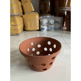 Chậu đất nung Size 22cm, trồng hoa Lan, cây phong Lan, phong lan