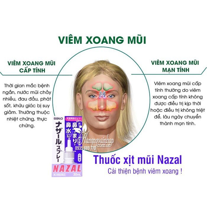 Xịt Nazal 30ml xịt oải hương xịt nhỏ giọt Nazal hàng Nhật nội địa