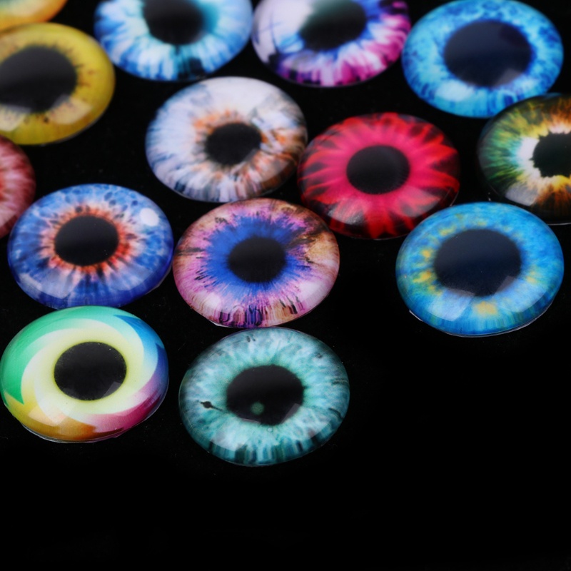 Set 20 Mắt Kính 10 16 20mm Làm Trang Sức Thủ Công Cho Búp Bê