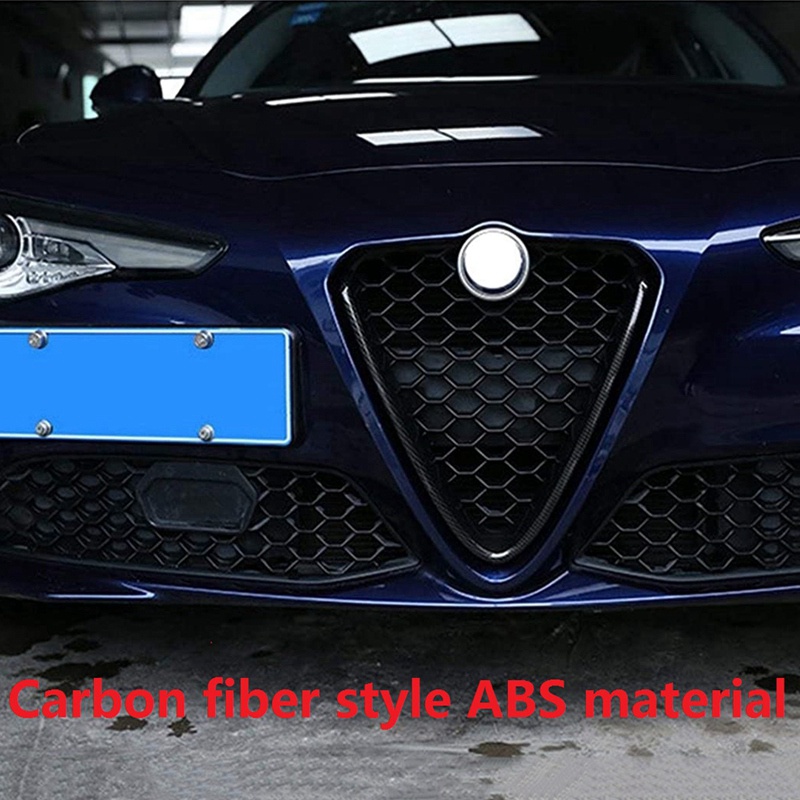 Miếng Dán Logo Chữ V Trang Trí Khung Cản Trước Xe Hơi Alfa Romeo Giulia 2017-2019