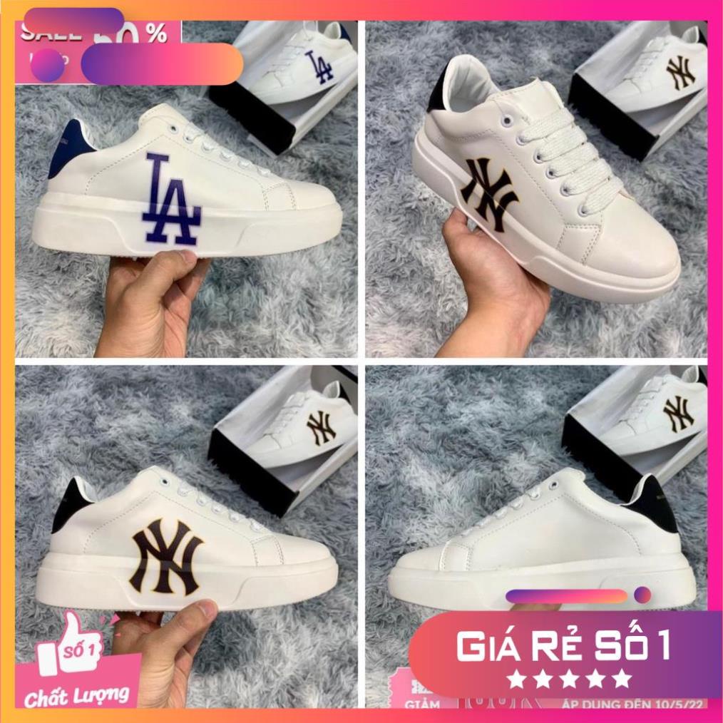 Giày Mc queen trắng chữ LA, NY, Giày MLB Nam Nữ Mấu Mới Nhất 2022