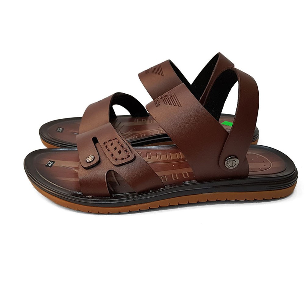 Dép Quai Hậu Nam Giày Sandal Nam Da Bò Thật Ensado DE7716