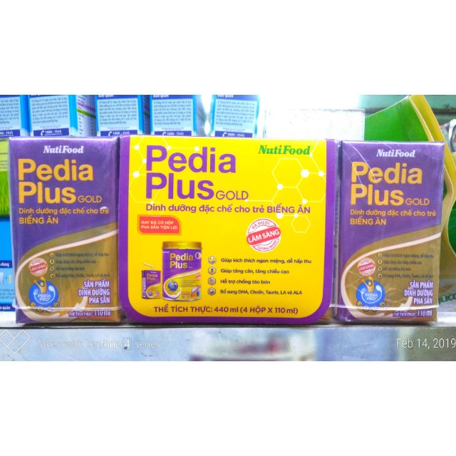 Lốc 4 hộp Pedia Plus Gold 110ml