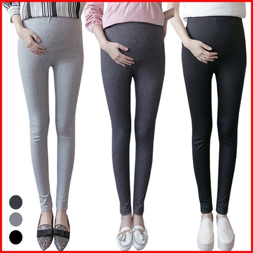 Quần Legging Màu Trơn Thời Trang Cho Phụ Nữ Mang Thai