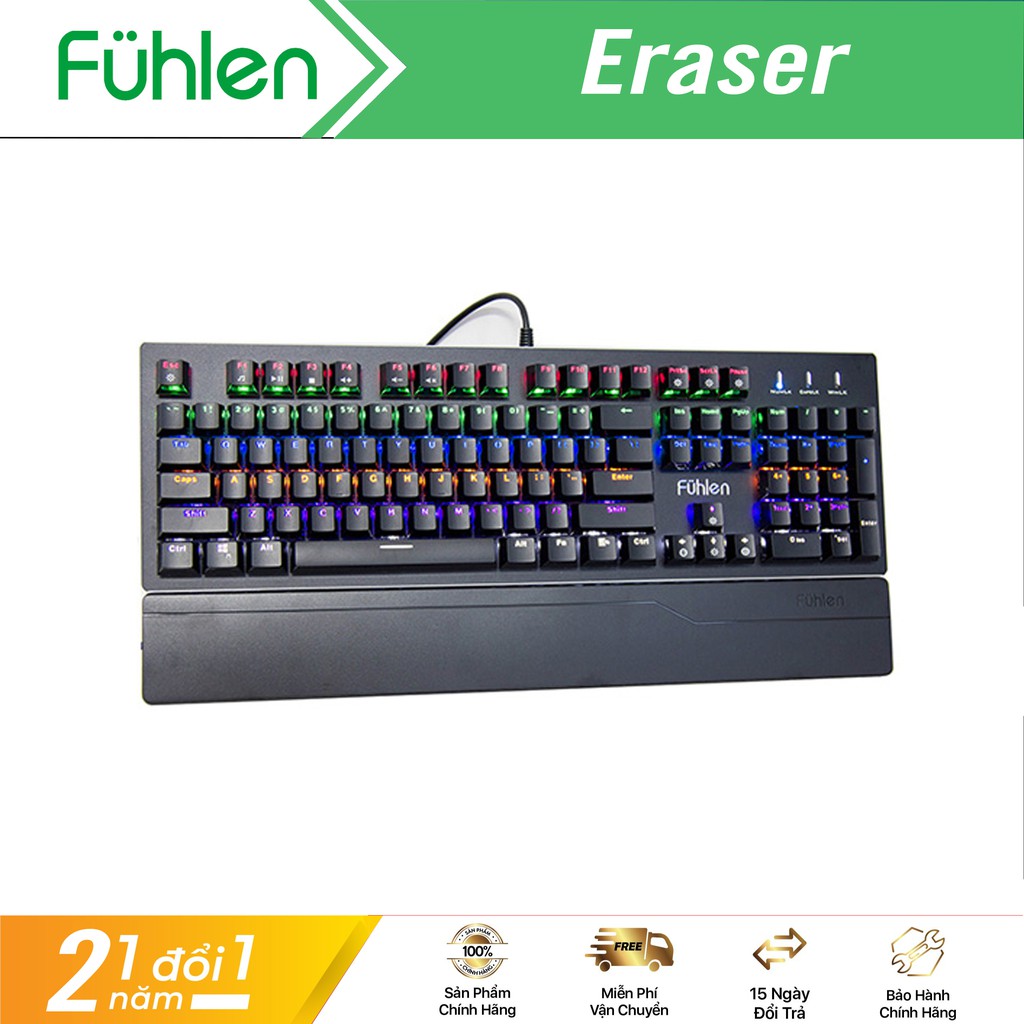 Phím cơ quang học Fuhlen Eraser - Bảo hành 2 năm