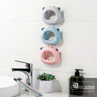 Treo bàn chải hình gấu hít chân không, hộp đựng bàn chải đánh răng hình gấu (giao màu ngẫu nhiên) SD1-Gau-TreoBC