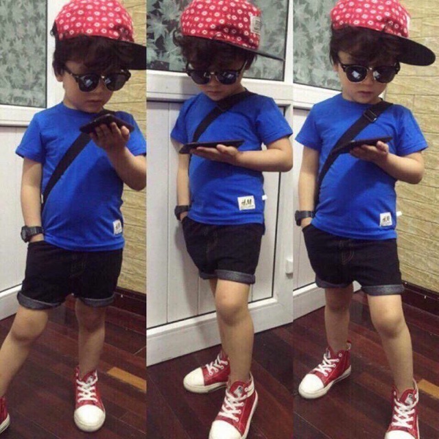 Quần đùi giả jean cho bé trai, bé gái co giãn, thoáng mát size từ 30-65kg