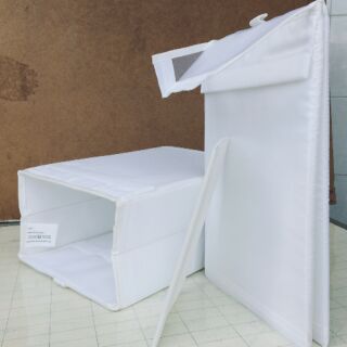 Hộp vải đựng giày Ikea gấp gọn. kt 34x24x15 cm