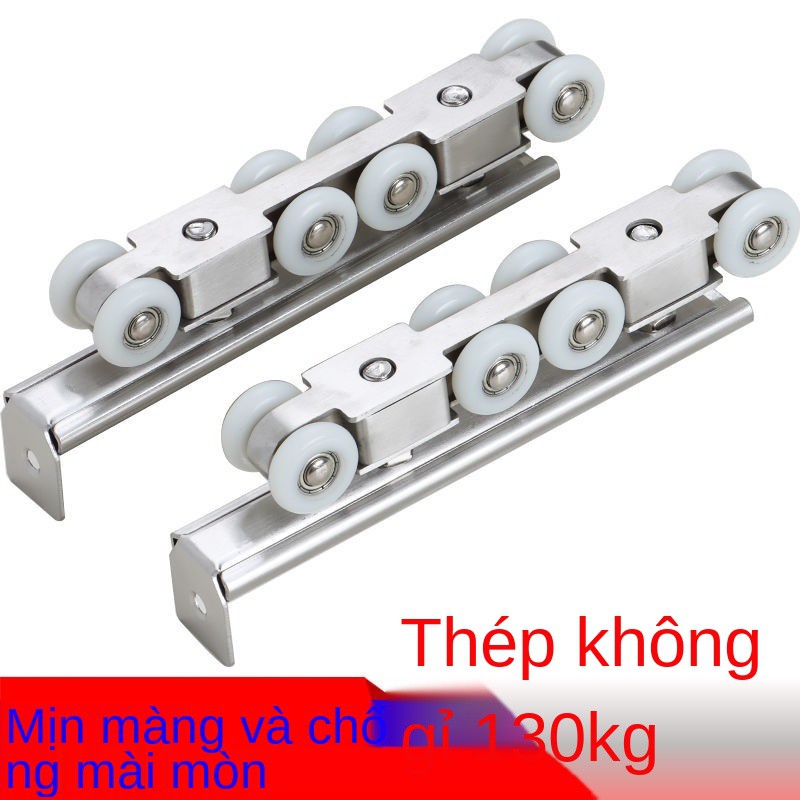 > Cửa trượt bánh xe treo ròng rọc câm theo dõi nhà bếp phòng tắm gỗ phụ kiện ray trên <