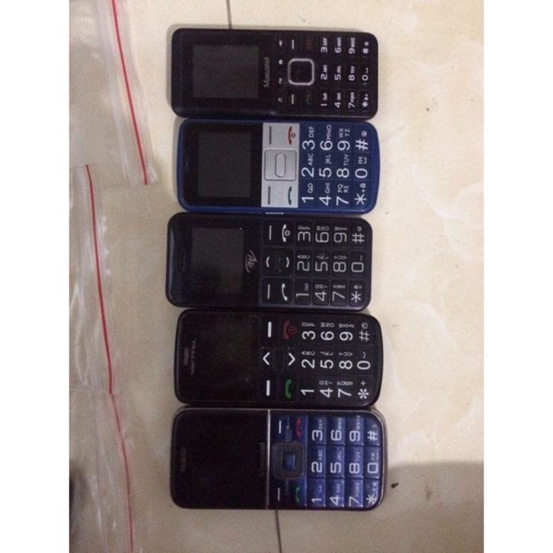 Điện thoại cũ itel, mastel, nokia 1, 2 sim (máy + pin)