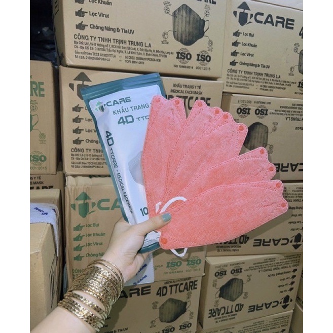 10 cái KHẨU TRANG 4D TT CARE