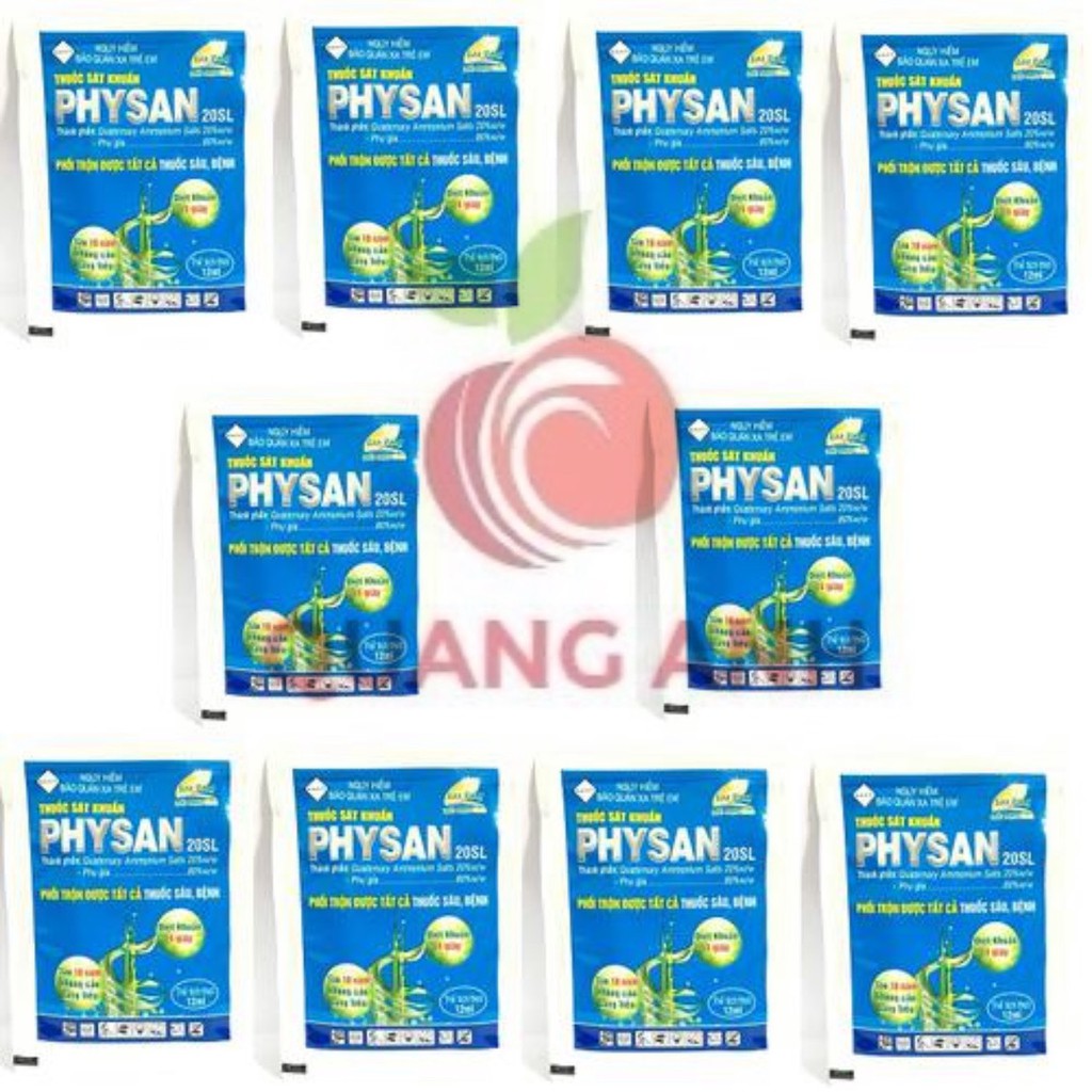 Gói 12ml Dung Dịch Sát Khuẩn Trừ Các Loại Nấm Bệnh Cây Trồng Physan 20 SL gói 12ml