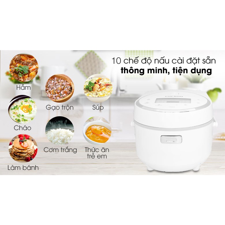 [Mẫu Mới] Nồi Cơm Điện Tử Cuckoo Cảm Ứng CR-0810F 1.44L 1.44 Lít - Công Nghệ Nấu 3D - Hàng Chính Hãng (Bảo Hành 2 Năm)