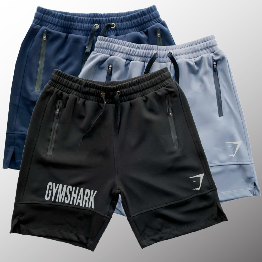 Quần short tập gym Gymshark logo phản quang, khóa chống nước - Quần đùi thể thao cao cấp - BiT Fitness Q.GS.2LG | BigBuy360 - bigbuy360.vn