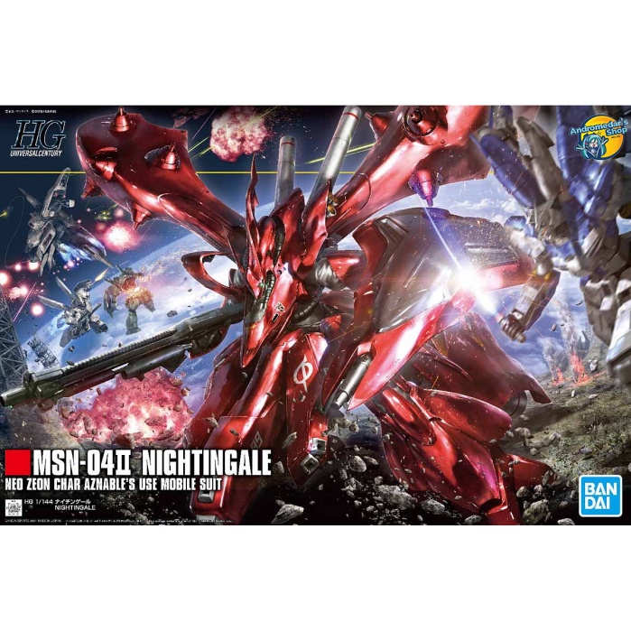 [Bandai] Mô hình lắp ráp Char's Counterattack HGUC 1/144 Nightingale (Gundam Model Kits)