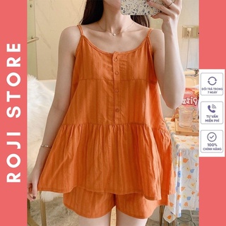 Bộ pijama nữ 2 dây ❤️freeship❤️ bộ ngủ nữ 2 dây cotton - bộ 2 dây dáng suông chất cotton 100% mềm mát