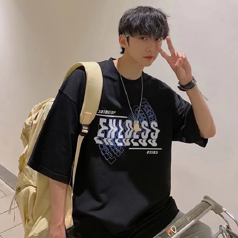 Áo Thun Tay Ngắn Dáng Rộng In Họa Tiết Hoạt Hình Phong Cách Hip Hop Hàn Quốc Thời Trang Mùa Hè Cho Nam Và Nữ