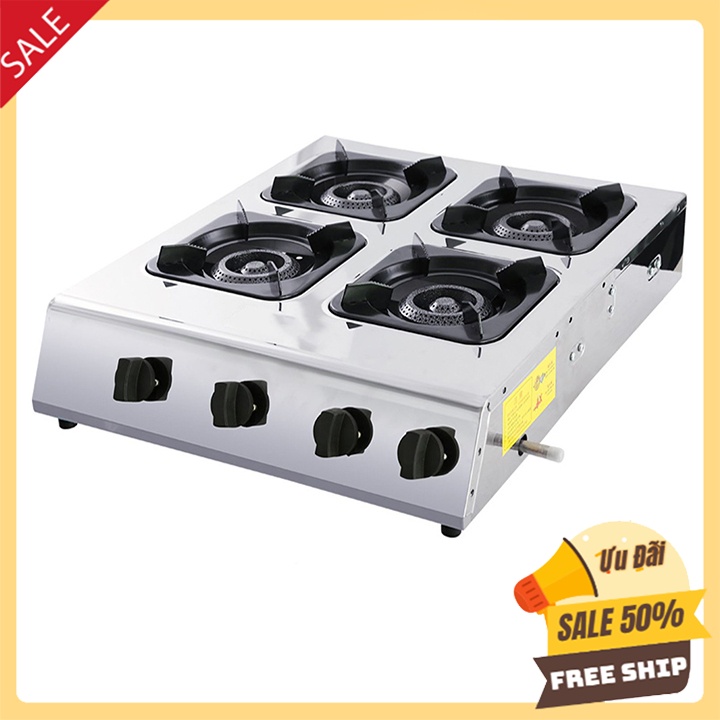 Bếp gas làm bánh xèo, mỳ cay 4 họng vuông