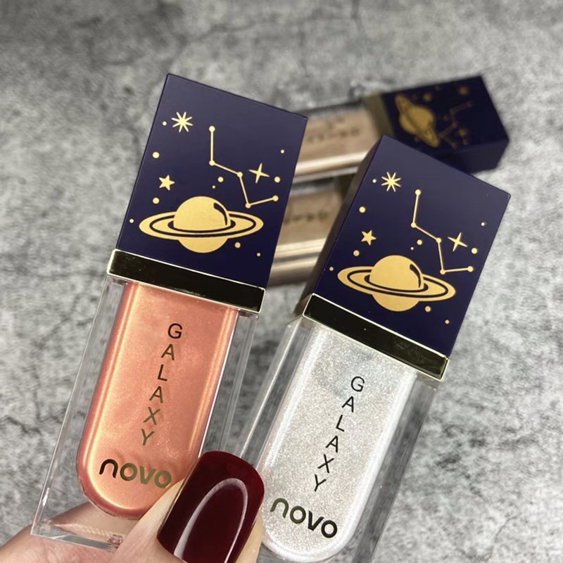 Nhũ Lỏng Bắt Sáng HighLight NOVO GALAXY Cao Cấp Lâu Trôi Căng Bóng Da Tự Nhiên Nhũ Bắt Sáng Trang Điểm Bám Màu Chuẩn