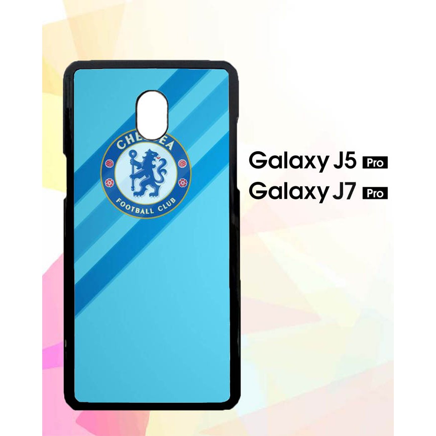 Ốp Lưng Họa Tiết Kẻ Sọc Màu Xanh Dương Cho Samsung Galaxy J5 Pro | J7 Pro 2017 Chelsea E1146