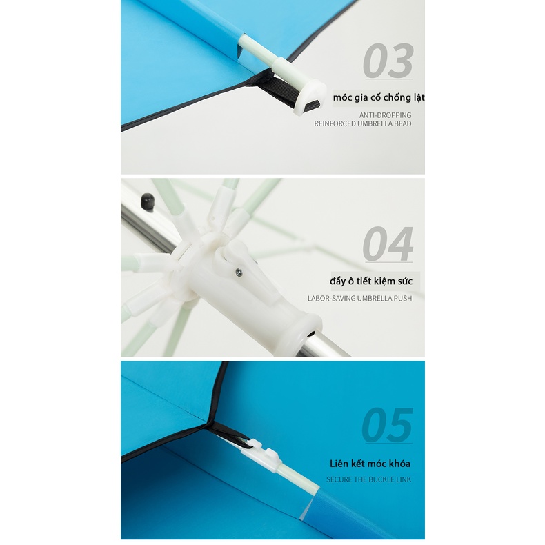 Ô Câu Cá Che Nắng Che Mưa Dù Câu Cá 2 Tầng Dã Ngoại Cao Cấp