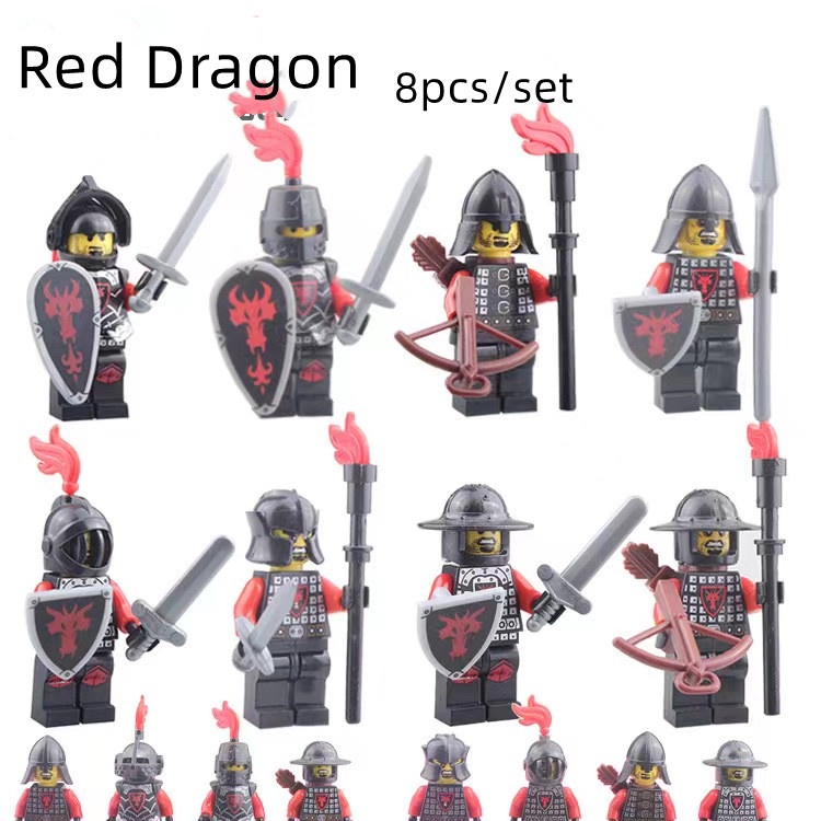 Set 8 Mô Hình Kỵ Sĩ Thời Trung Cổ Đồ Chơi Giáo Dục Cho Bé
