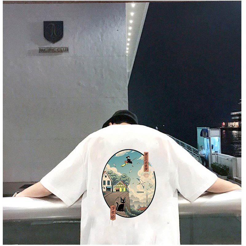 Áo thun tay lỡ họa tiết phong cảnh form rộng vải dày mịn 2020T2638