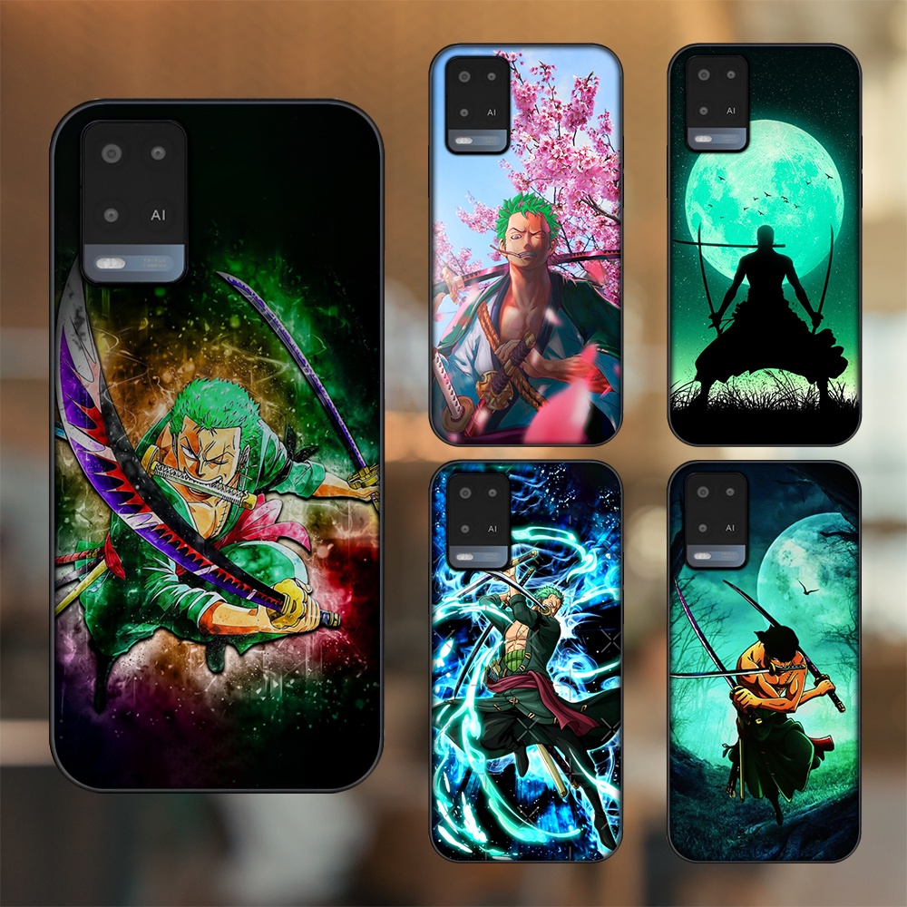 Ốp lưng Oppo A54 4G, A54 5G viền đen in hình Zoro One Piece