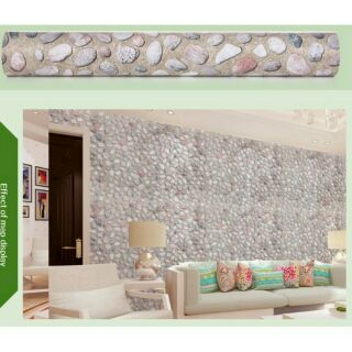Combo 5m Decal giấy dán tường đá sỏi