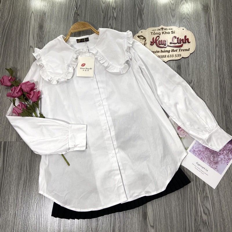 Áo Sơ mi cổ thuyền dáng rộng hot-kèm video ảnh thật sản phẩm | BigBuy360 - bigbuy360.vn