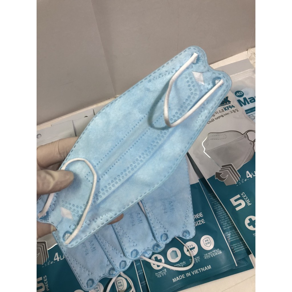 Set 50 Chiếc Khẩu trang 4D KF94 AMI MASK Chống Bụi Mịn Kháng Khuẩn Cao Cấp Hàn Quốc