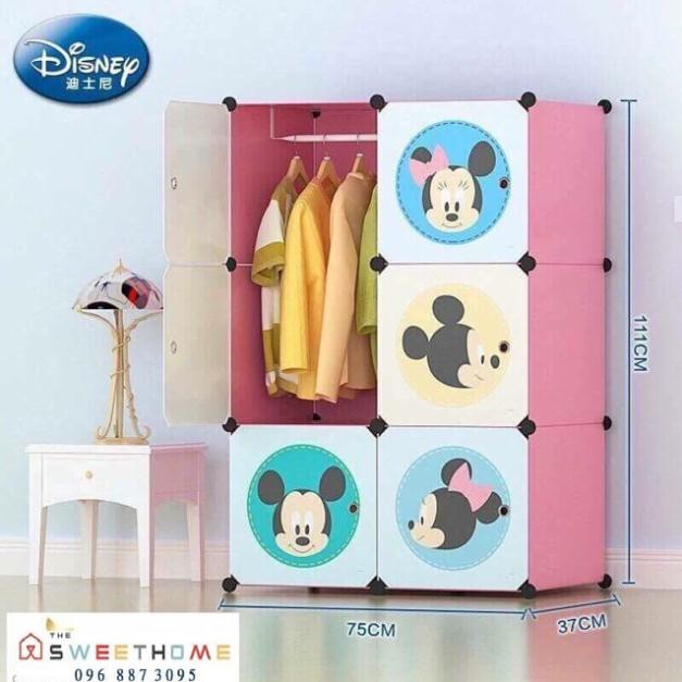 FREESHIP 99K TOÀN QUỐC_Tủ nhựa quần áo lắp ghép 6 ô Size sâu 47cm. Tặng kèm 1 treo đồ cho bé.