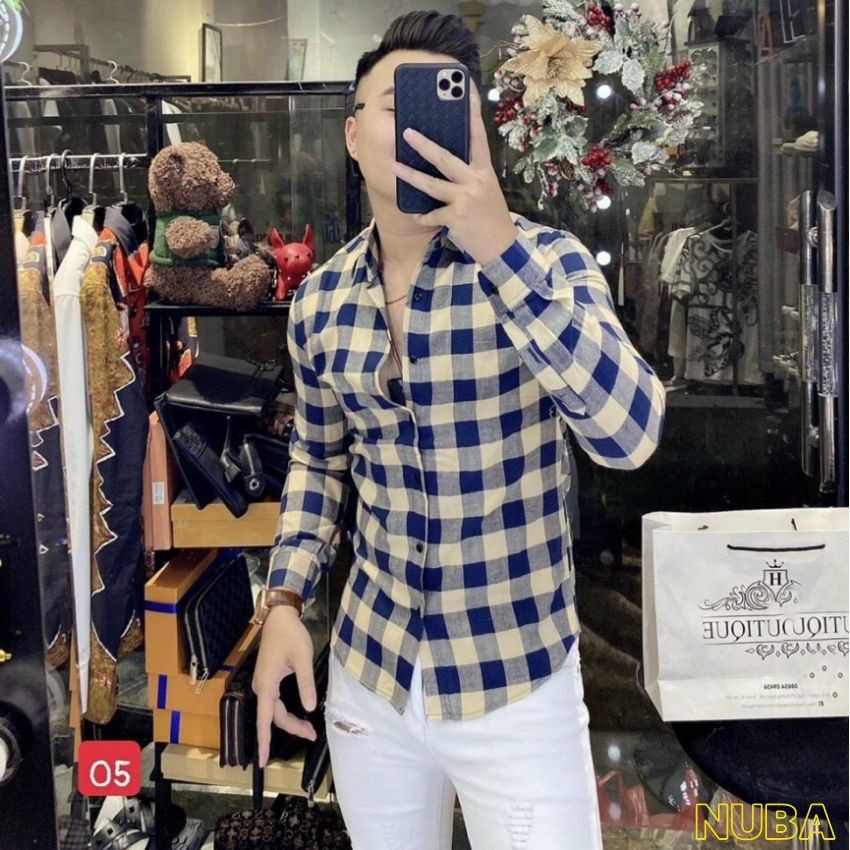 Áo sơ mi nam dài tay kẻ sọc,chất vải lụa,cá tính trẻ trung,NUCA 03 tcs | BigBuy360 - bigbuy360.vn