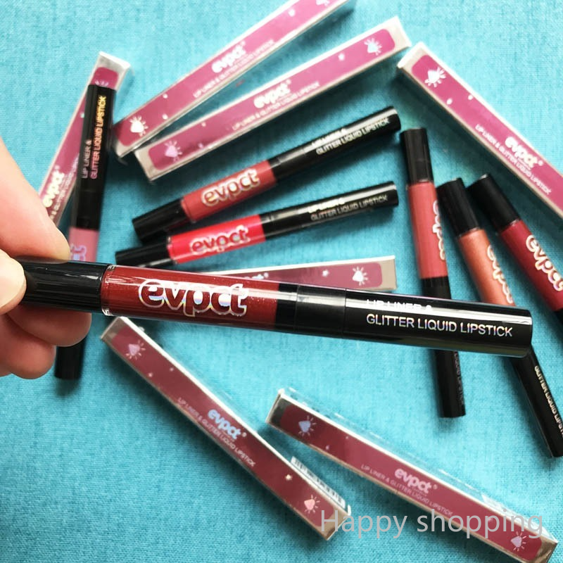 (Hàng Mới Về) Son Môi Kiêm Bút Kẻ Viền Môi Thiết Kế Hai Đầu Lâu Trôi Không Dính Cốc | BigBuy360 - bigbuy360.vn