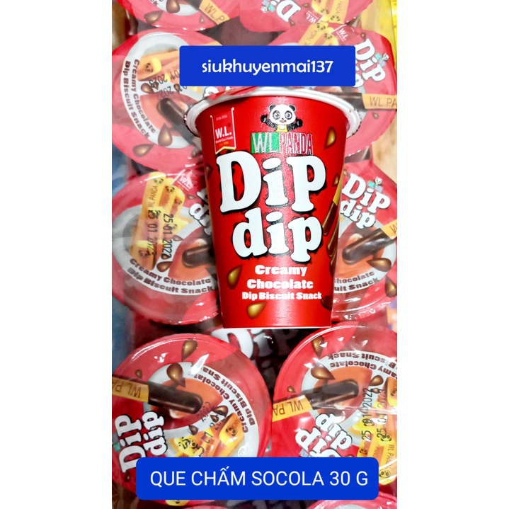 bánh que chấm kem socola dip dip 30 gr, hàng nhập philipines ( 1.2023)