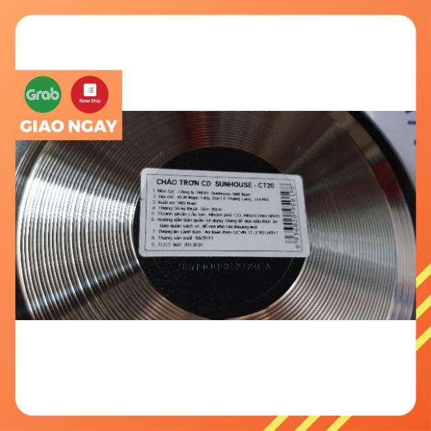 Chảo chống dính trơn Sunhouse, từ size 16, 18, 20, 24, 26, 28 đến 30 cm