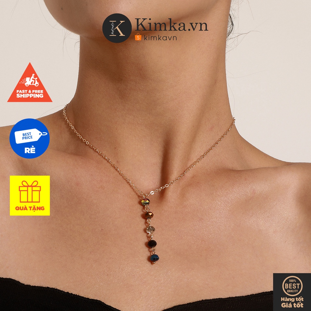 (013) Vòng Cổ, Dây Chuyền Mặt Đá Chuỗi Thanh Lịch