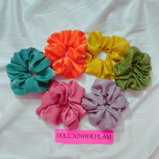 SCRUNCHIES cột tóc voan lụa tơ size đại bảng màu mới